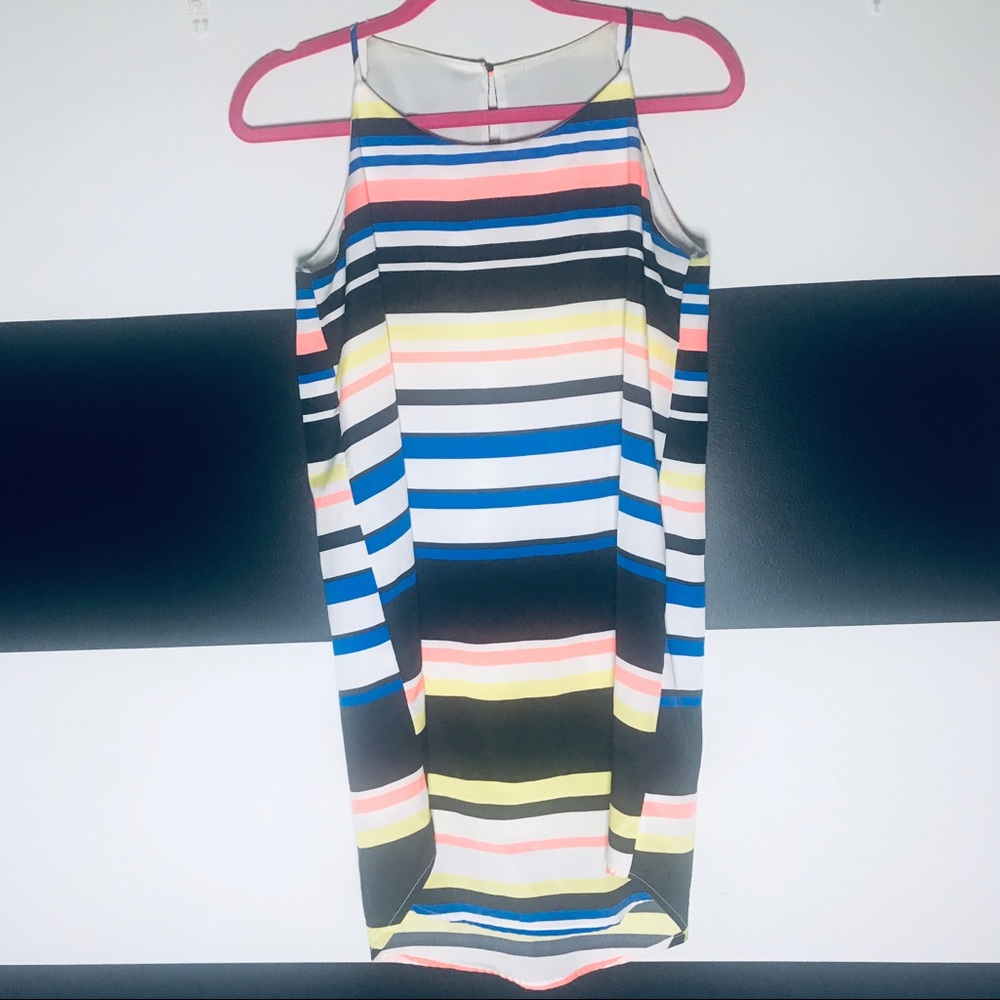 Nautical Beach Dress Neon Striped